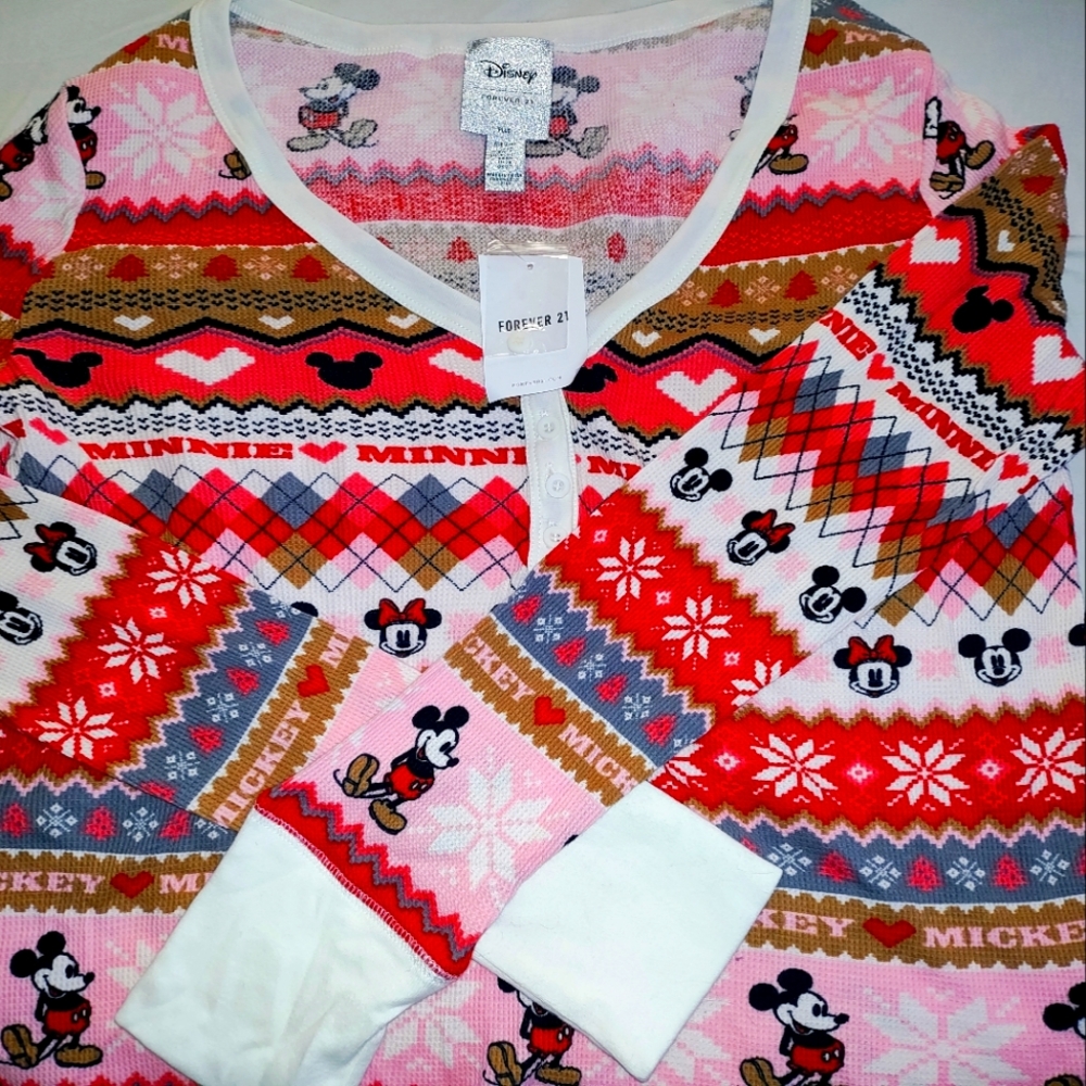NWT Mickey mouse PJ Top